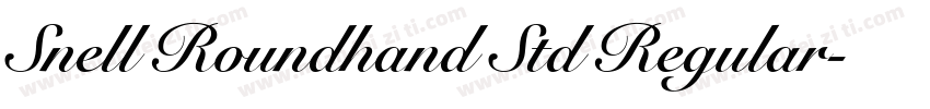 Snell Roundhand Std Regular字体转换